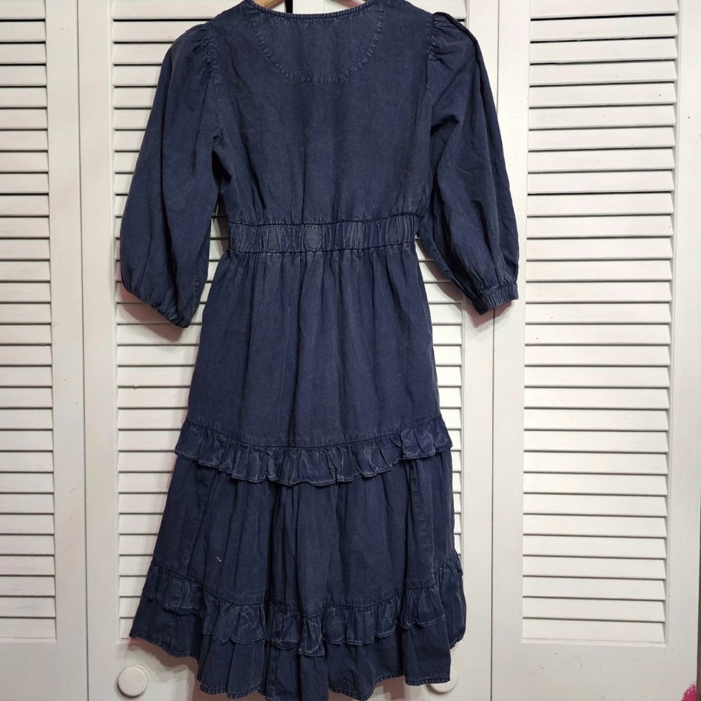 Anthropologie - Denim Layered High Low Dress - Picture 5 of 12